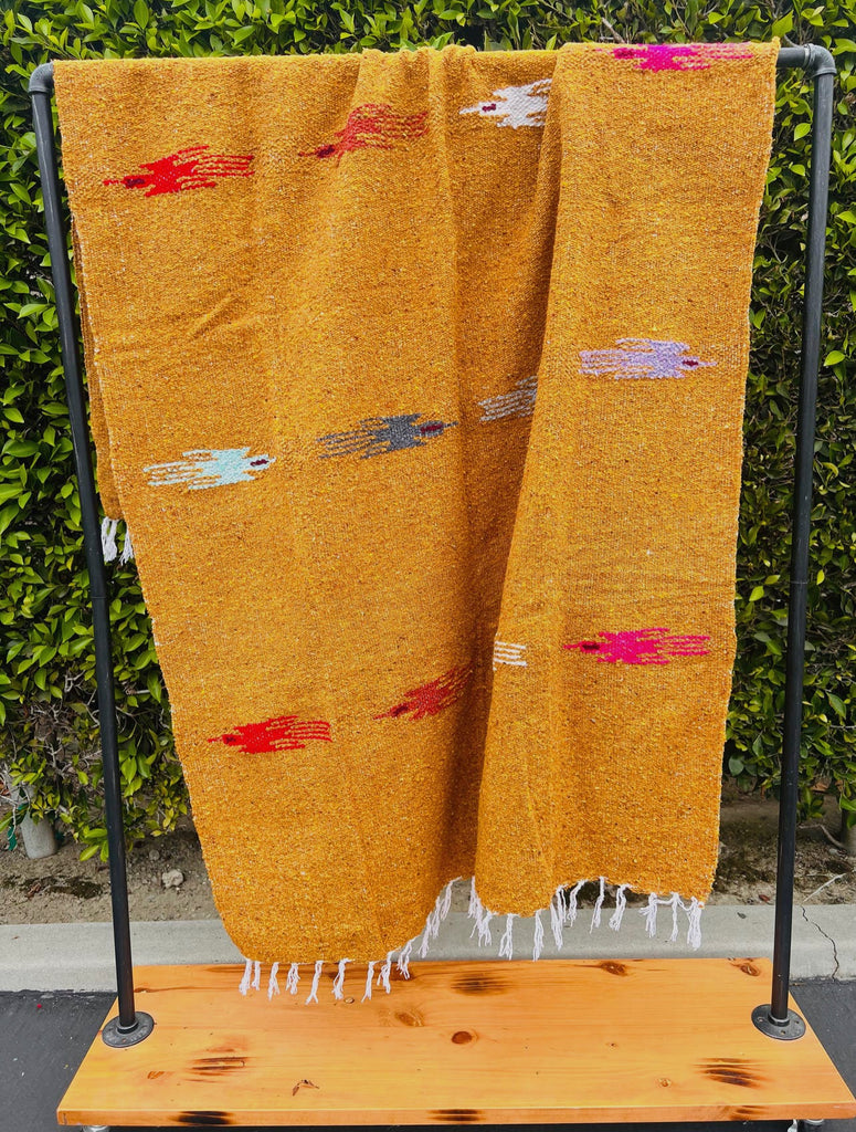 Thunderbird Throw Blanket/ Mexican blanket / beach + concert blanket